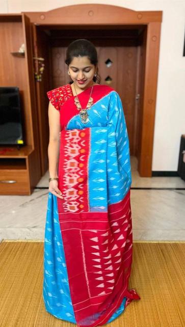 Sckr Ikkat B Designer saree wholesaler in Hyderabad
